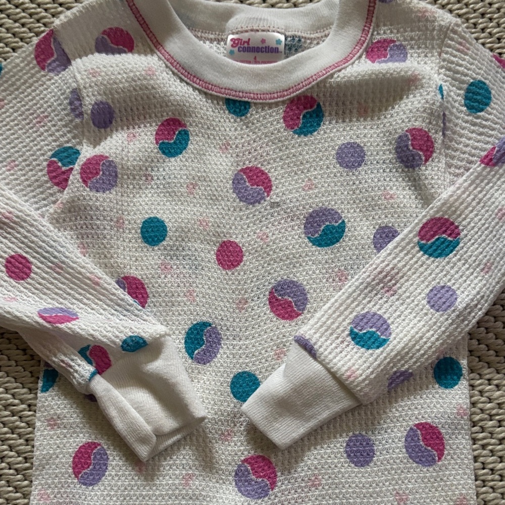 Thermal top girls size 4 new 65% cotton 35% polyester Girl Connection